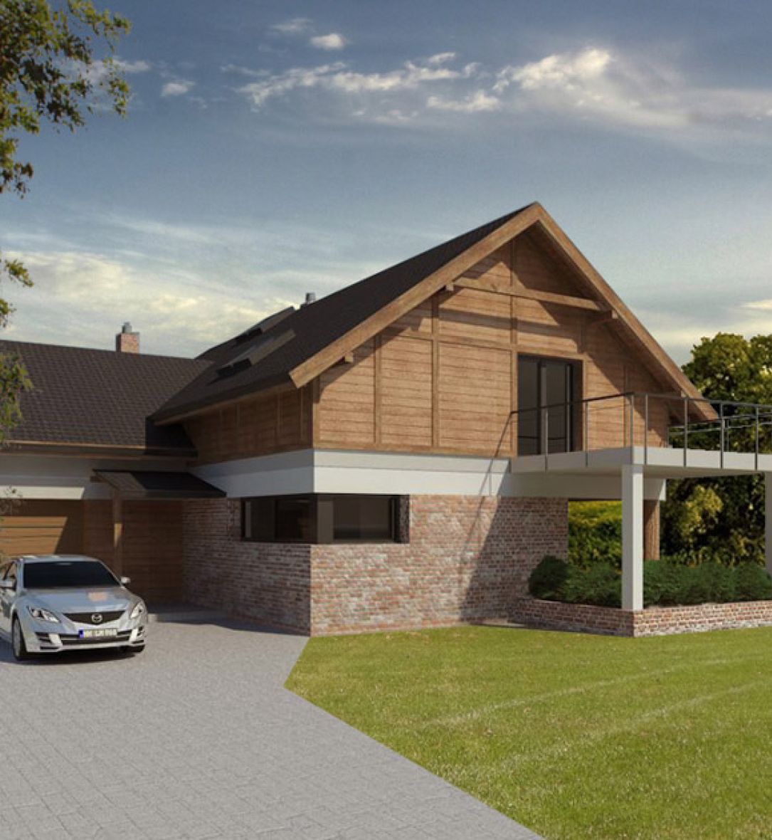 Dom jednorodzinny w Leźnie