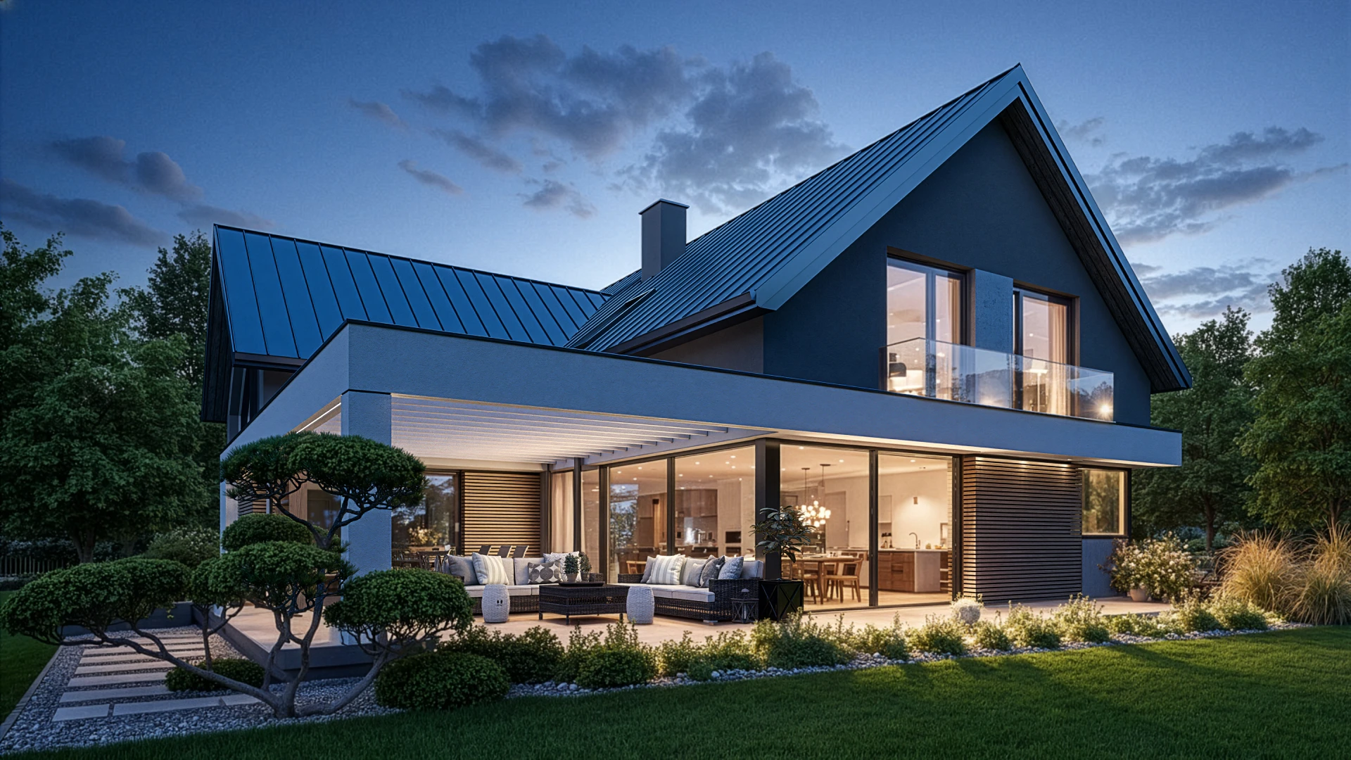 HK 20.2 Widok na pergolę i taras