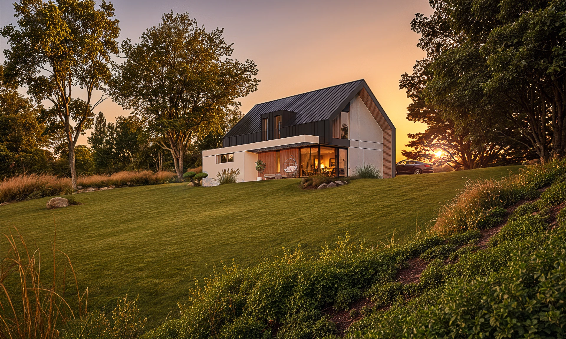 HK 20.3 Widok z ogrodu na budynek od strony zachodniej